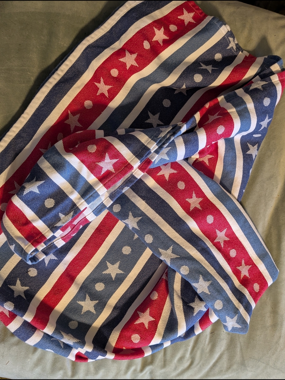 Old Navy Red White and Blue Star Stripe Table Linen